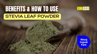 Benefits of Stevia Leaf Powder How to use Stevia Leaf Powder Nisarg Organic Stevia Leaf Powder [upl. by Dinsdale]