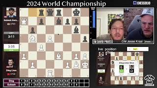 DingGukesh Game 12 live  WC24 [upl. by Anenahs]