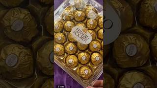 Forrero rocher unboxing Ferrerorocher chocolateunboxing chocolate chocolateasmr chocholates [upl. by Aihsia]