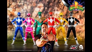 Mighty Morphin Power Rangers FigZero Core Rangers amp Green Ranger 16 Scale Figure 6 Pack Unboxing [upl. by Rochette]