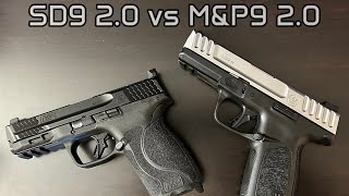 Smith and Wesson SD9 20 vs MampP9 20 [upl. by Akeirahs]