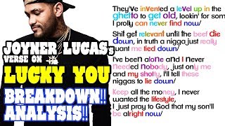 Joyner Lucas  Lucky You Lyrics and Rhymes Breakdown [upl. by Hairam]