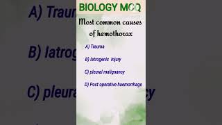 Most common causes of hemothoraxbiologyexamneetexameducationvideo [upl. by Casanova146]