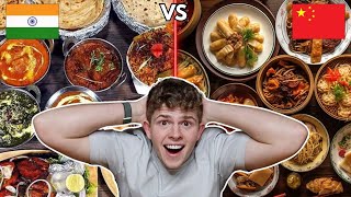 Indian Food VS Chinese Food • MukBang [upl. by Esirec]