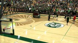 CSU Student Amazing Basketball Shot for Tuition [upl. by Nezam]