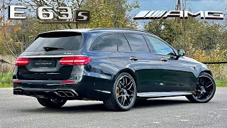 2023 MercedesAMG E63 S Wagon 303kmh REVIEW on AUTOBAHN [upl. by Neelrahs710]