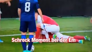 Drama bei der EM 2021 Eriksen bricht auf dem Platz zusammen [upl. by Gnim201]