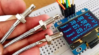 Multiple Max6675 Arduino Industrial Temperature Monitor using K type thermocouple amp Oled display [upl. by Alanna]