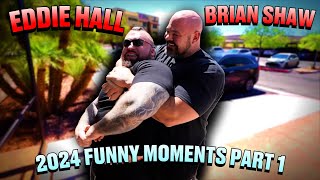 Eddie Hall Brian Shaw Funny Moments 2024 Part 1 [upl. by Akeemat]