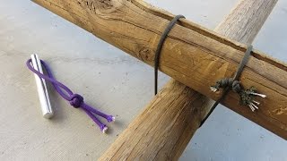 How to tie two poles or branches together High tension lashing [upl. by Sauveur429]