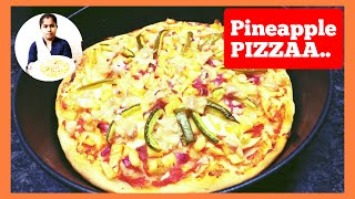 Pineapple Pizza Recipe  Fruits Pizza Recipe  அன்னாசி பழ பீட்சா  in tamil  Cookee Cookee  2020 [upl. by Lemrahs253]