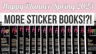 Flip Through of 14 New Sticker Books from the Happy Planner Spring 2023 Release With Timestamps [upl. by Llessur570]