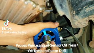 Pasang Sensor Oil TempOil Temp Indikator Defi [upl. by Shrier]