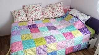 DIY Patchworkdecke selber nähen im Zeitraffer DIYProjekt MIEKI [upl. by Ralip]