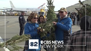 Volunteers send Christmas trees menorahs to troops overseas [upl. by Vonni]