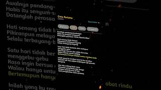 Mentahan Lirik Lagu DJ Cinta Pertama  Gamma1 cintapertama liriklagu liriklagugoogle lirik [upl. by Eberle]