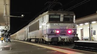 Départ puissant dun Corail Bourgogne et dune BB7200 🔊 [upl. by Llerrad658]