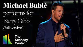 Michael Bublé performs quotHow Can You Mend A Broken Heartquot for Barry Gibb  46th Kennedy Center Honors [upl. by Nicolina]