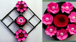 Diy paper flower wall hanging Simple and beautiful wall hangingWall decoration by KovaiCraft 30 [upl. by Snave]