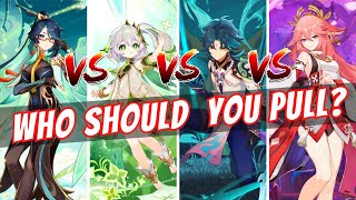 XIANYUN  NAHIDA  XIAO  YAE MIKO  Who Should You Pull For In Genshin Impact 44 Banners [upl. by Alyahsal]