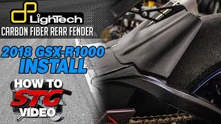 Lightech 2018 Suzuki GSXR1000 Carbon Fiber Rear Fender Install  Sportbike Track Gear [upl. by Annemarie]