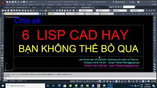 6 Lisp AutoCAD sau đây hỗ trợ đắc lực trong quá trình vẽ AutoCAD  Than Le [upl. by Kurland]