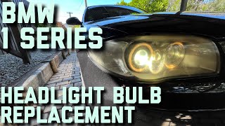 BMW E87 1 Series Headlight Bulb Replacement [upl. by Sudderth]