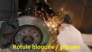 Remplacement rotule de direction bloquéegrippée PSA ici Peugeot 307 Hdi [upl. by Ymrej]