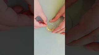 Golden stone earrings diy😍 artandcraft diycraftearrings artviralshort [upl. by Ennoryt]