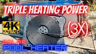 Solar Heater For Pool  DIY Water Heater 3X Triple Heating Power How To And Setup [upl. by Steen]