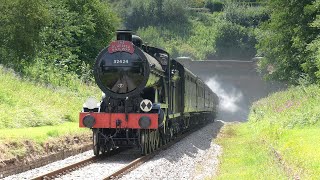 32424 Beachy Head  Britains Newest Steam Engine on loaded tests at the Bluebell Railway  180724 [upl. by Labannah]