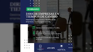 Seminario “𝗗𝗶𝗿𝗶𝗴𝗶𝗿 𝗘𝗺𝗽𝗿𝗲𝘀𝗮𝘀 𝗲𝗻 𝘁𝗶𝗲𝗺𝗽𝗼𝘀 𝗱𝗲 𝗰𝗮𝗺𝗯𝗶𝗼” [upl. by Stafford]