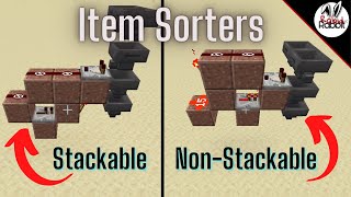 Minecraft Easy Auto Item Sorters Stackable and Non Stackable Item Java [upl. by Pirbhai]