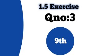 Class 9th exercise 15 Qno 3 [upl. by Fia]