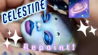 Celestine the Space Queen OOAK doll repaint [upl. by Ayle]