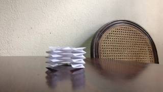 Estructura retráctil en papel con origami [upl. by Ahsiemaj]