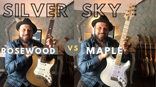 PRS Silver Sky  Maple vs Rosewood demo [upl. by Ruthie386]