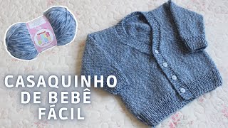 CASAQUINHO DE BEBÊ FÁCIL EM TRICÔ [upl. by Dina]