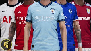 Premier League 202425 Kits  PES 2021 amp FL24 [upl. by Repinuj]