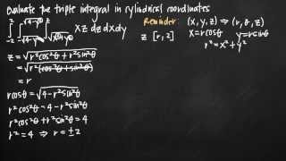 Converting triple integrals to cylindrical coordinates KristaKingMath [upl. by Alamak]