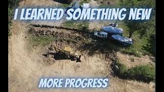 1975 Ford 550 Backhoe Big Mo and the Parking Lot Moving dirt Faster [upl. by Fred]