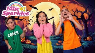 Ellie vs Jimmy Halloween Trick or Treating Challenge with DIY Costumes [upl. by Luhey]