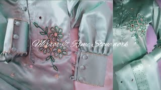 🤍 Designer Mirror work outfit 🕊️ with heavy handwork 🥀aesthetezaib [upl. by Hickey]