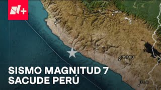 Sismo en Perú hoy viernes 28 de junio de magnitud 7  Las Noticias [upl. by Nylinej]