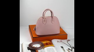 Hermès bag Bolide Mini Chevre rose Gold Hardware [upl. by Ano]