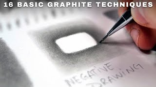 16 Essential Techniques to Improve Your Graphite Drawings [upl. by Annatsirhc]