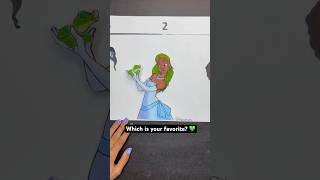 Which Tiana’s hair is your favorite 👩🏾‍🦱💚 shorts princess hair drawing art artist craft [upl. by Bayard]