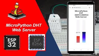 Demo MicroPython DHT11DHT22 Web Server with ESP32ESP8266 Weather Station [upl. by Lathe]