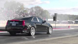 2009 Cadillac CTSV 14 mile Drag Racing [upl. by Irma]