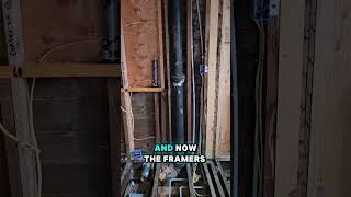 Darn framers…plumbing homerenovation remodeling plumber [upl. by Bailie85]